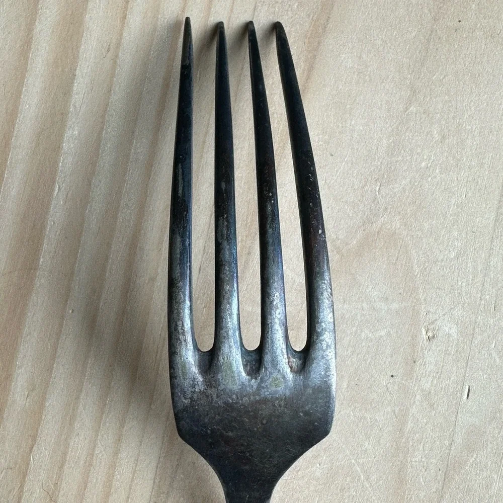Vintage 1930s Teodor Groszkowski GALW Fork 8.8 Inch BM Bialy Metal Alpaca Silver